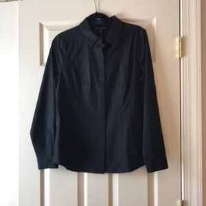 NWT White House Black Market Black Button Down